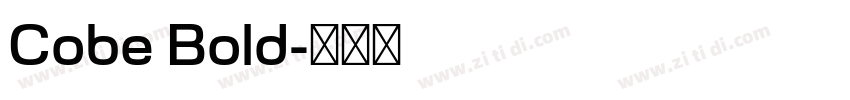Cobe Bold字体转换